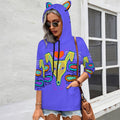 Women's 3/4-Sleeve Hoodie – Yallow Dog Print