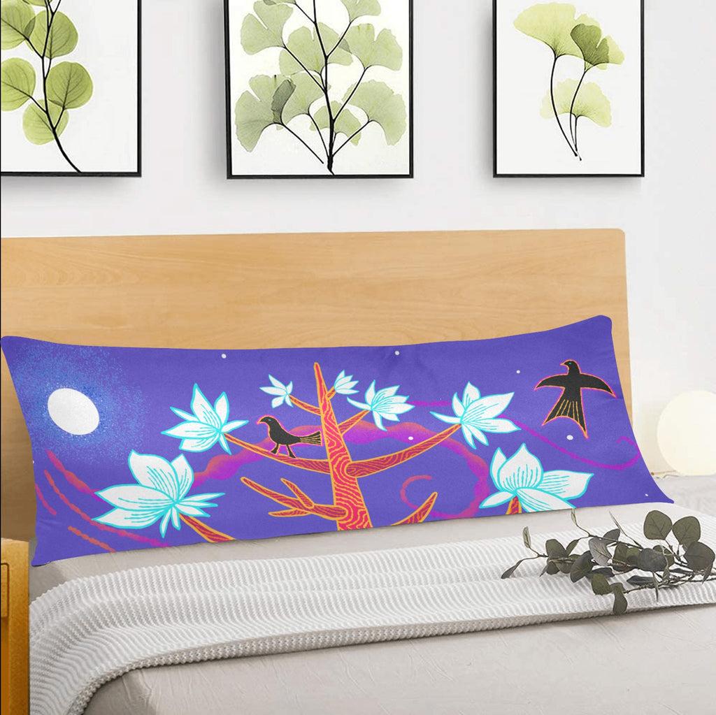 Magnolia Tree Body Pillow Case 20" x 54" (Two Sides)