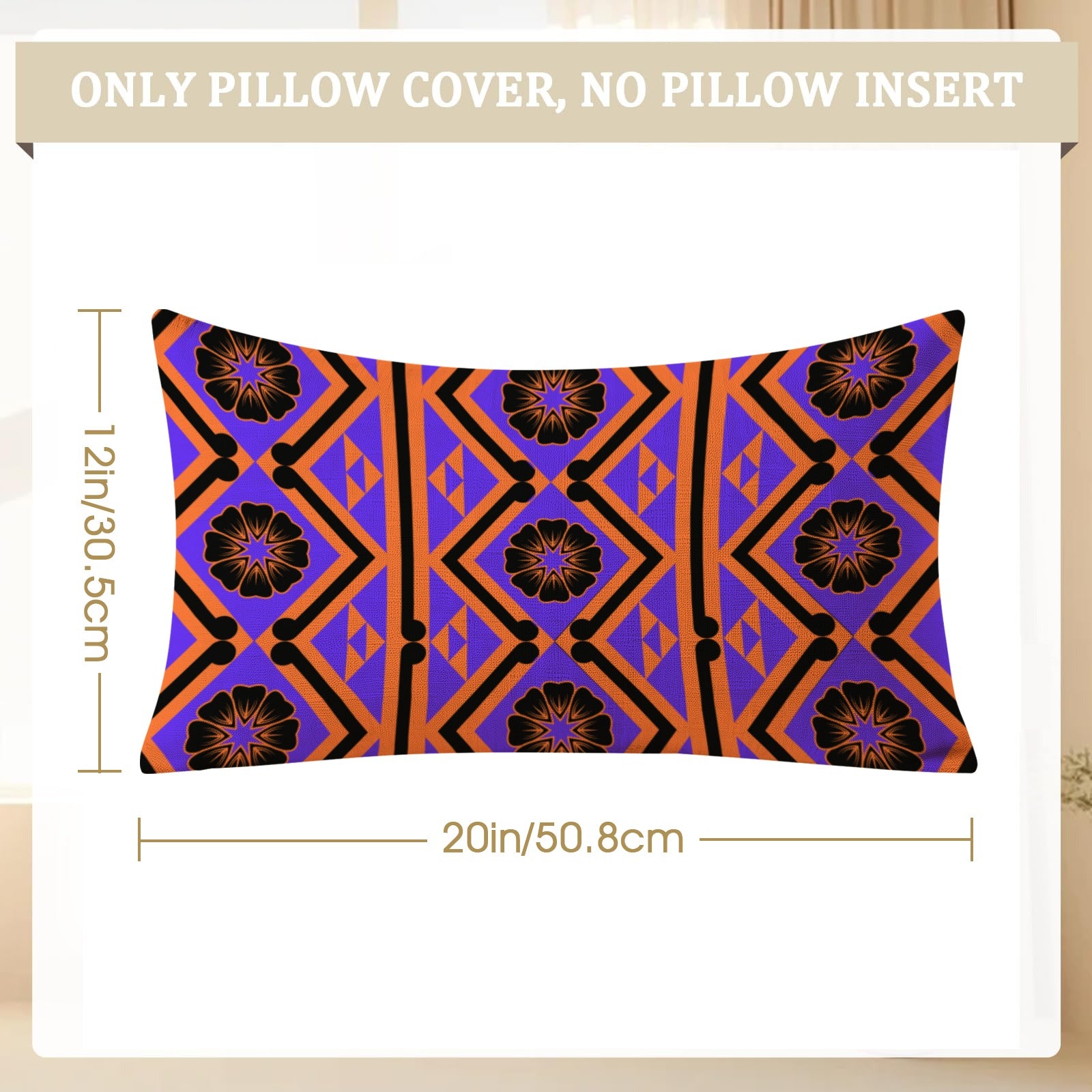 Kawa Linen Pillow Case 20x12inch (One Side)