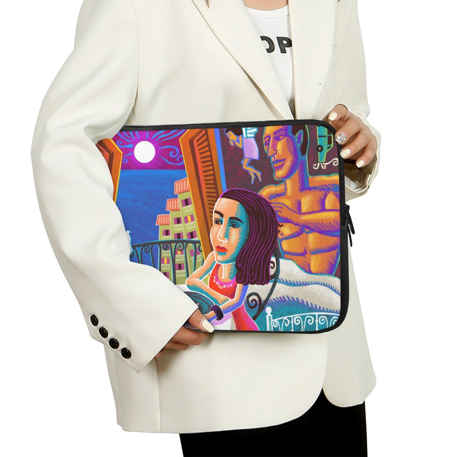 Lady and Moon Laptop Sleeve (15-Inch)