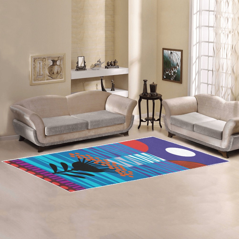Moon Flower Area Rug 9'6''x3'3''