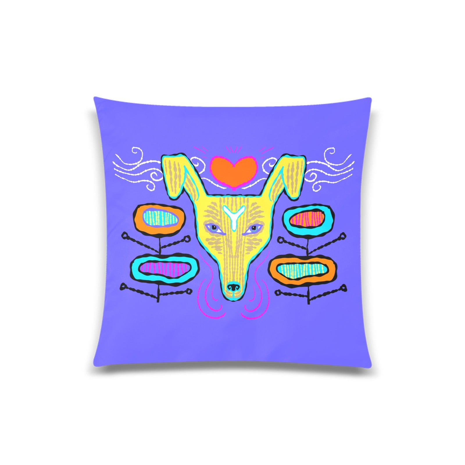 Yallow Dog Custom Zippered Pillow Case 20"x20"(Twin Sides)