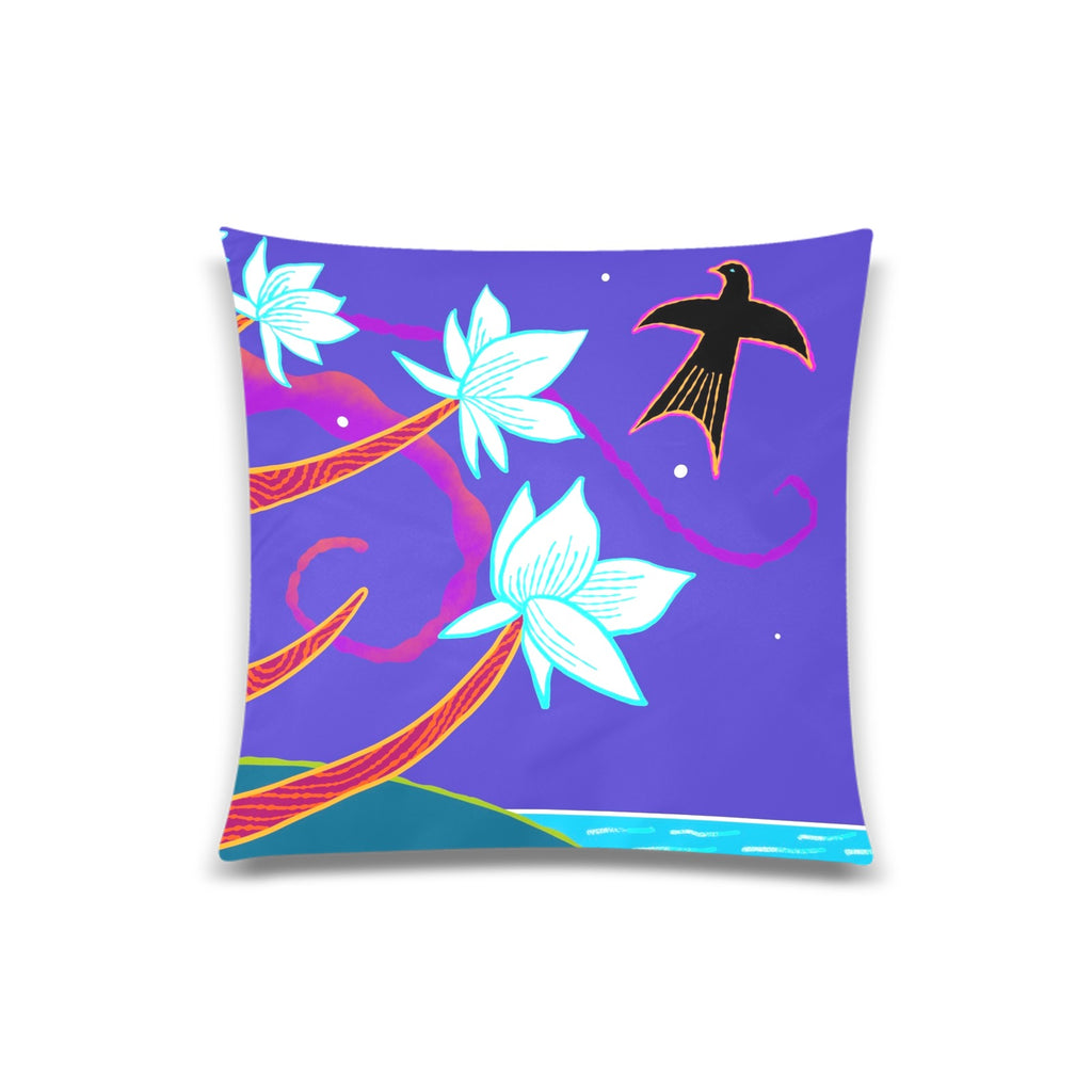 Magnolia Tree Custom Zippered Pillow Case 20"x20"(Twin Sides)
