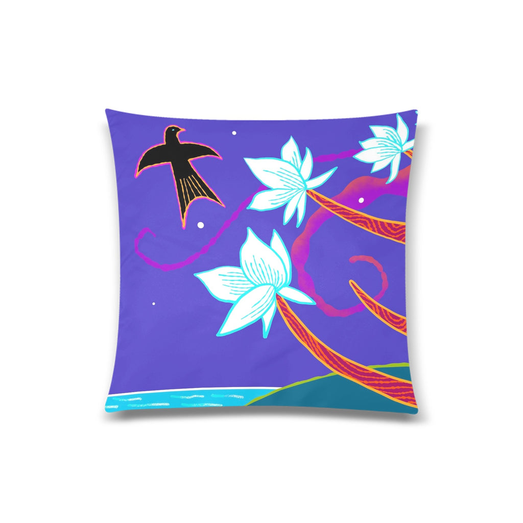 Magnolia Tree Custom Zippered Pillow Case 20"x20"(Twin Sides)