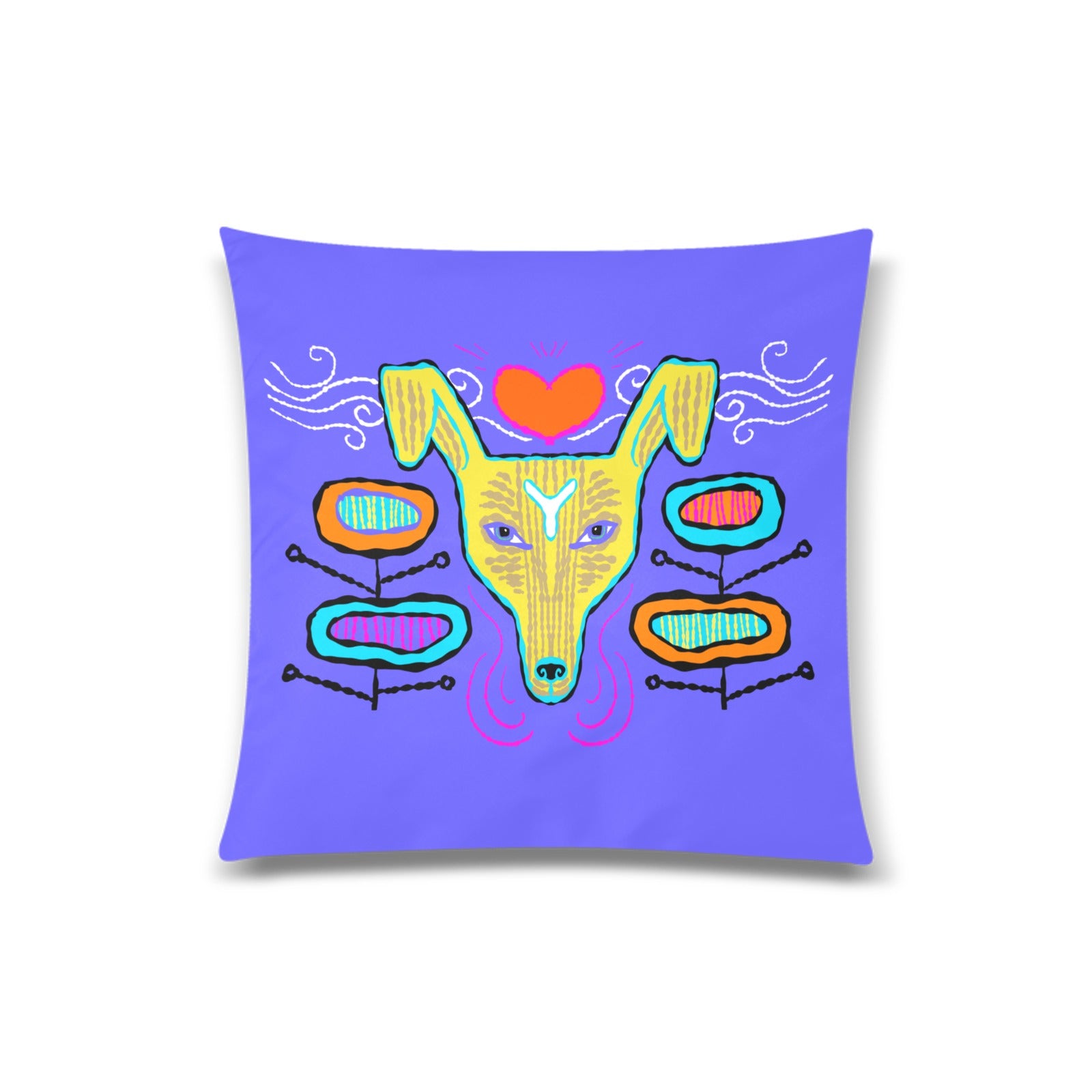 Yallow Dog Custom Zippered Pillow Case 20"x20"(Twin Sides)