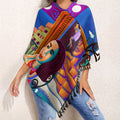 Women's Tassel Cape – Lady and Moon Celestial Print