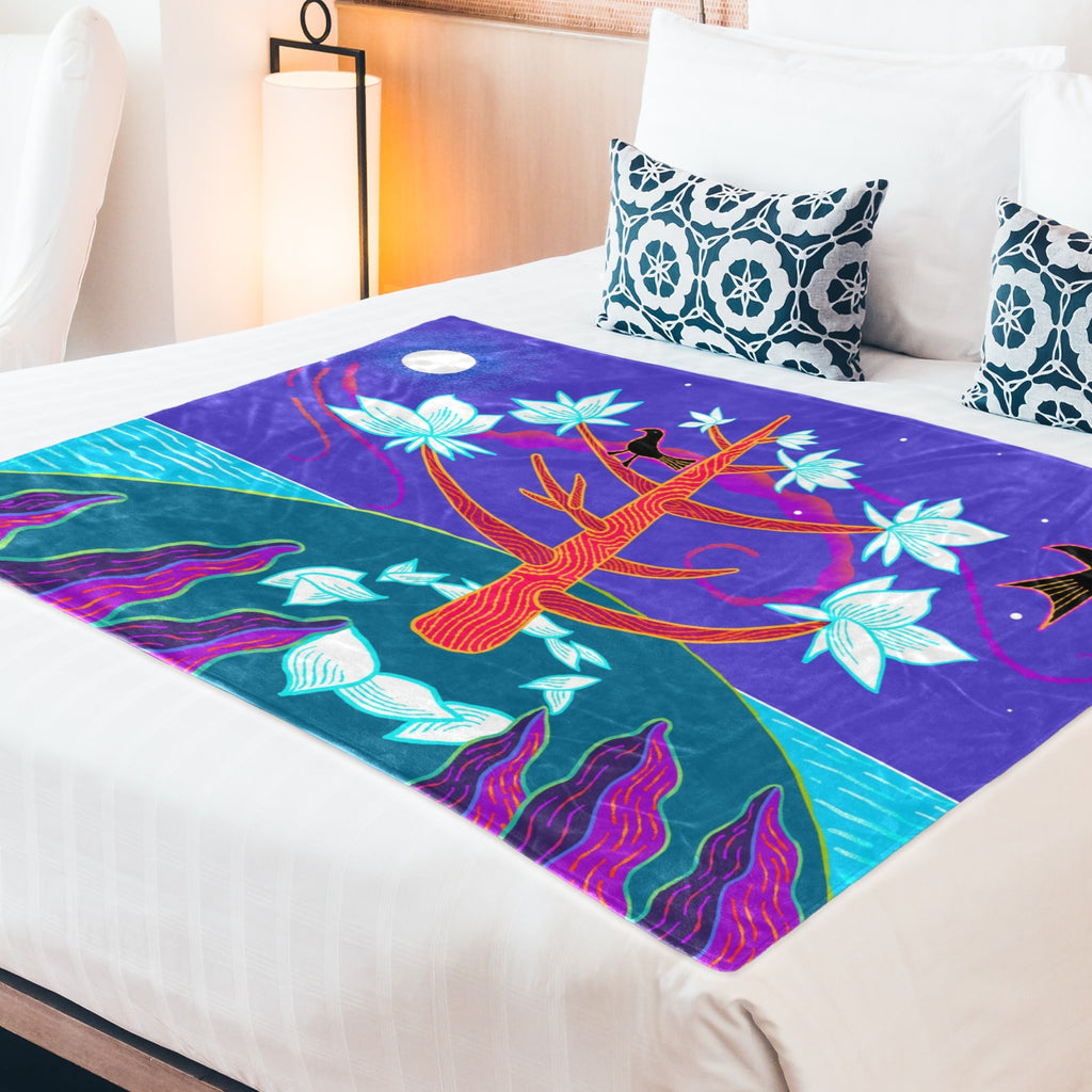 Magnolia Tree Ultra-Soft Micro Fleece Blanket 60"x50"