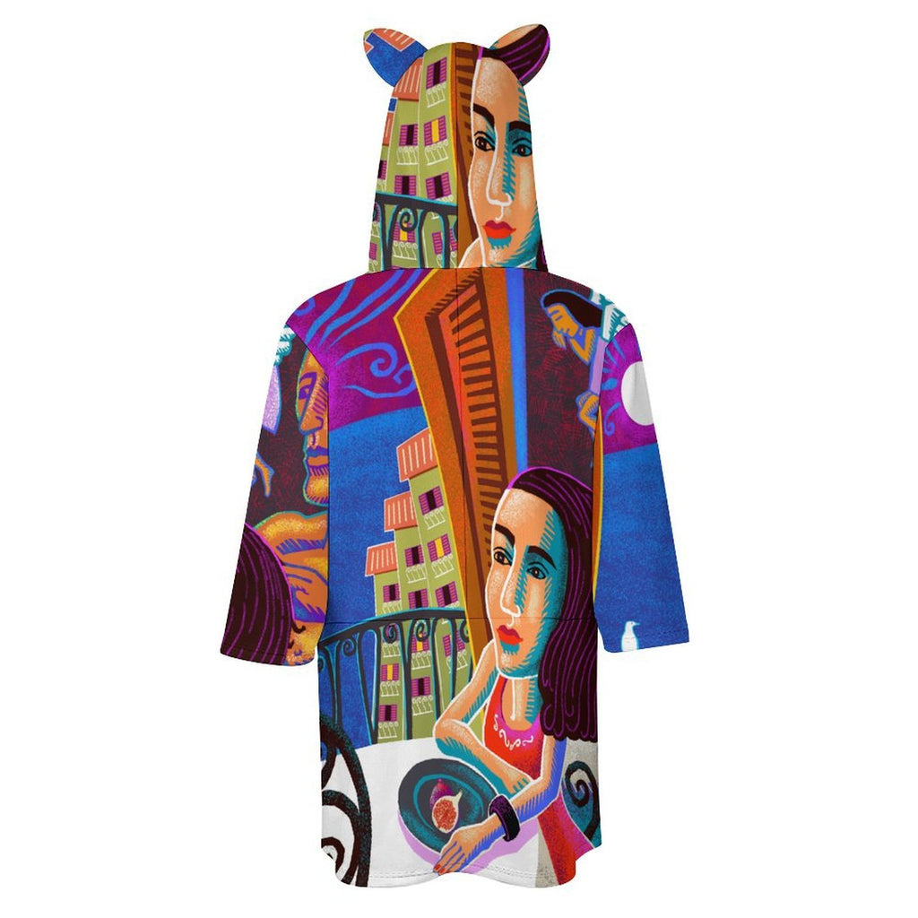 Lady and Moon Women's 3/4-Sleeve Hoodie