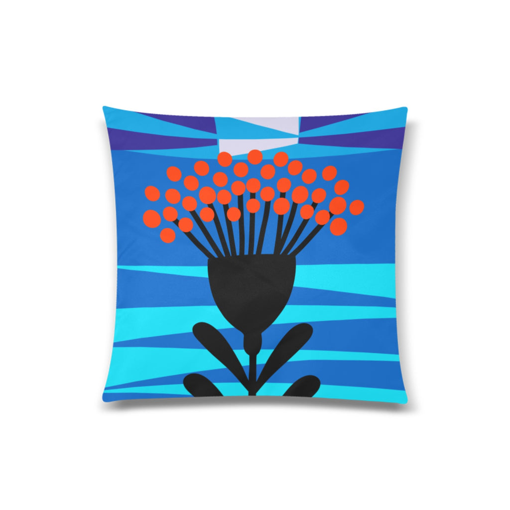 Moon Flower Custom Zippered Pillow Case 20"x20"(Twin Sides)