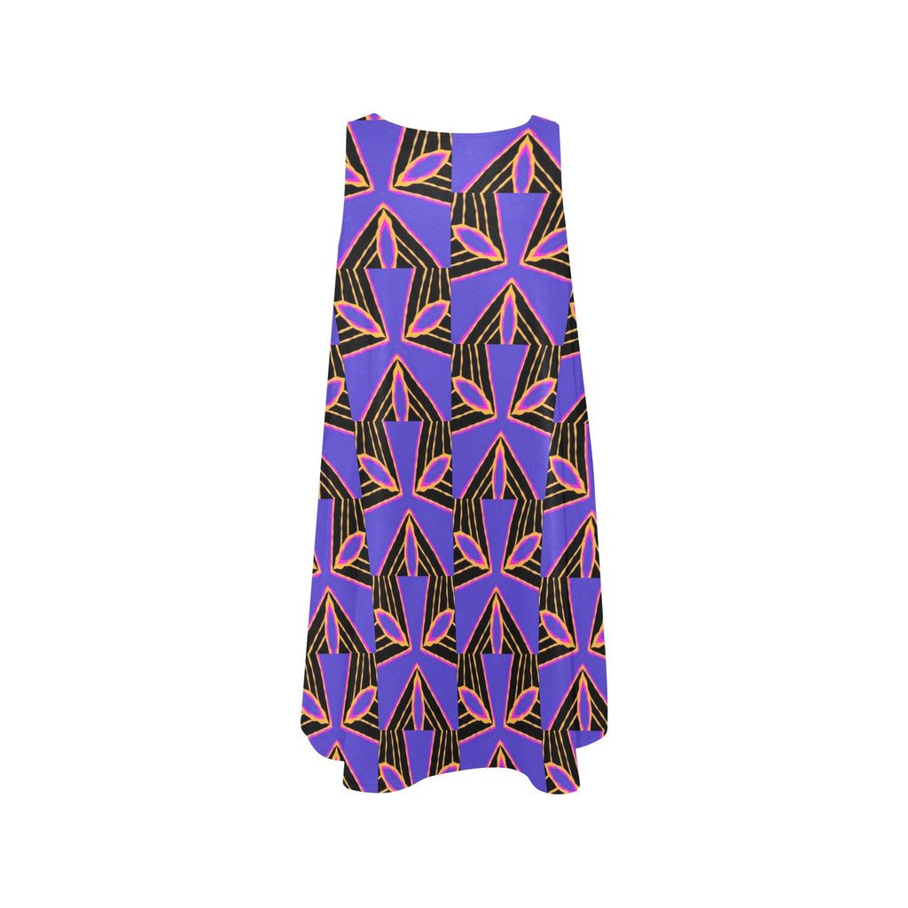 kaleido Sleeveless A-Line Pocket Dress (Model D57)