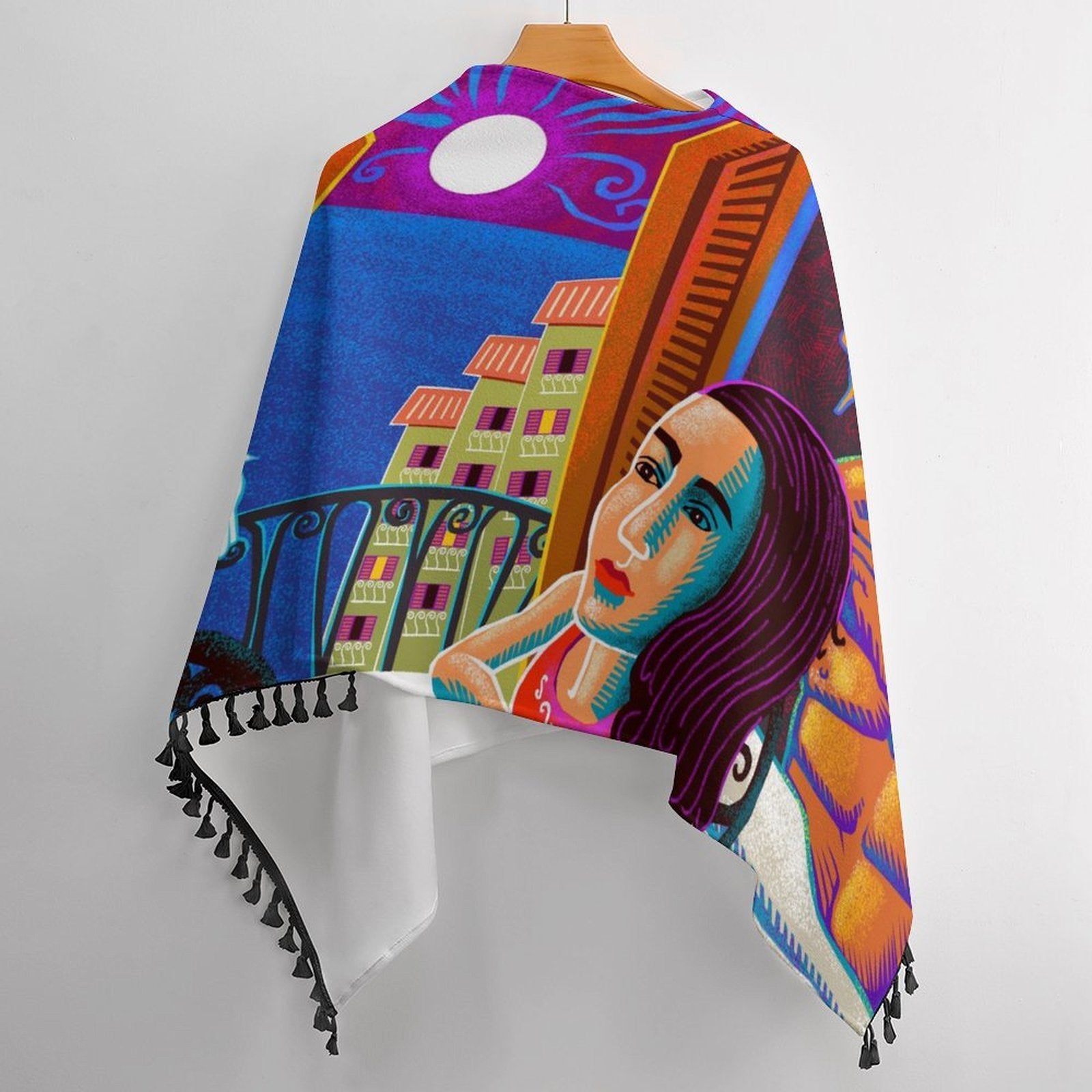 Lady and Moon Tassel Cape