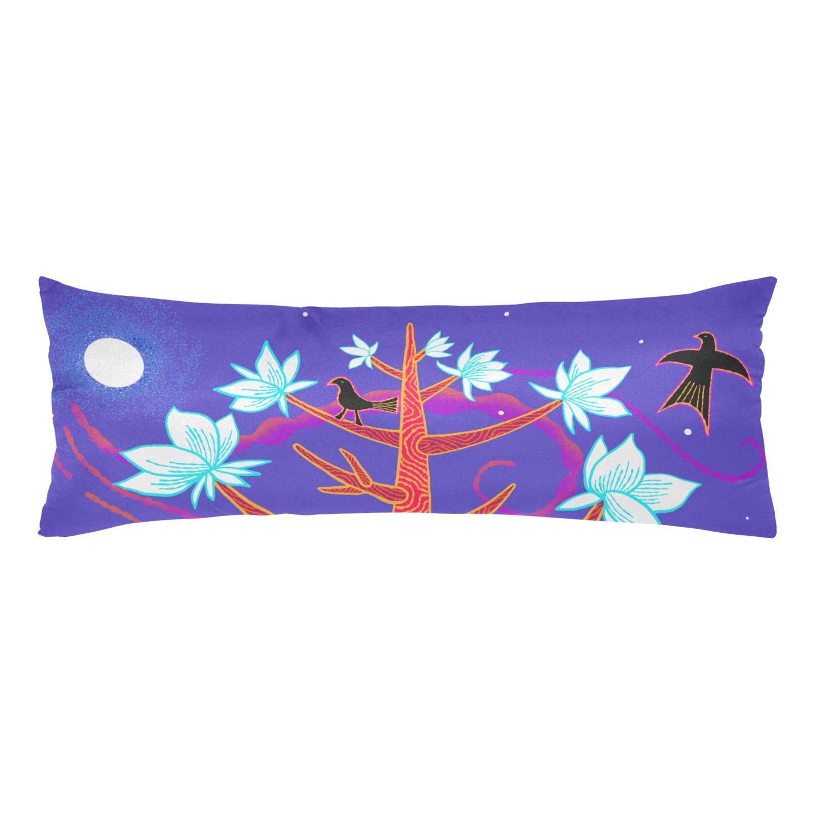 Magnolia Tree Body Pillow Case 20" x 54" (Two Sides)