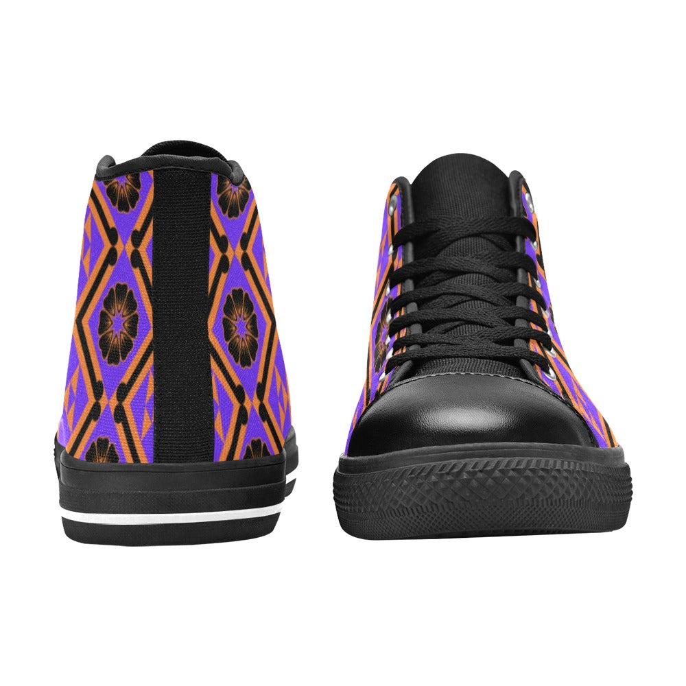 Kawa Women's High Top Canvas Shoes-4 Sides (Model 017)