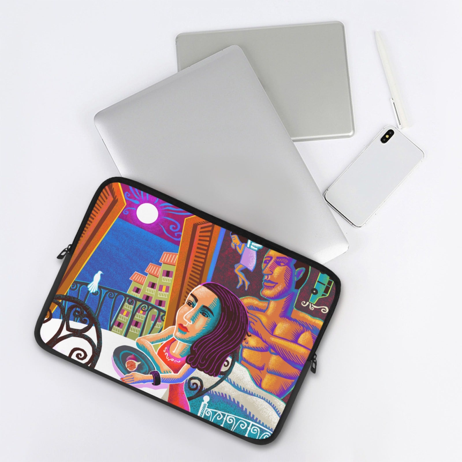 Lady and Moon Laptop Sleeve (15-Inch)