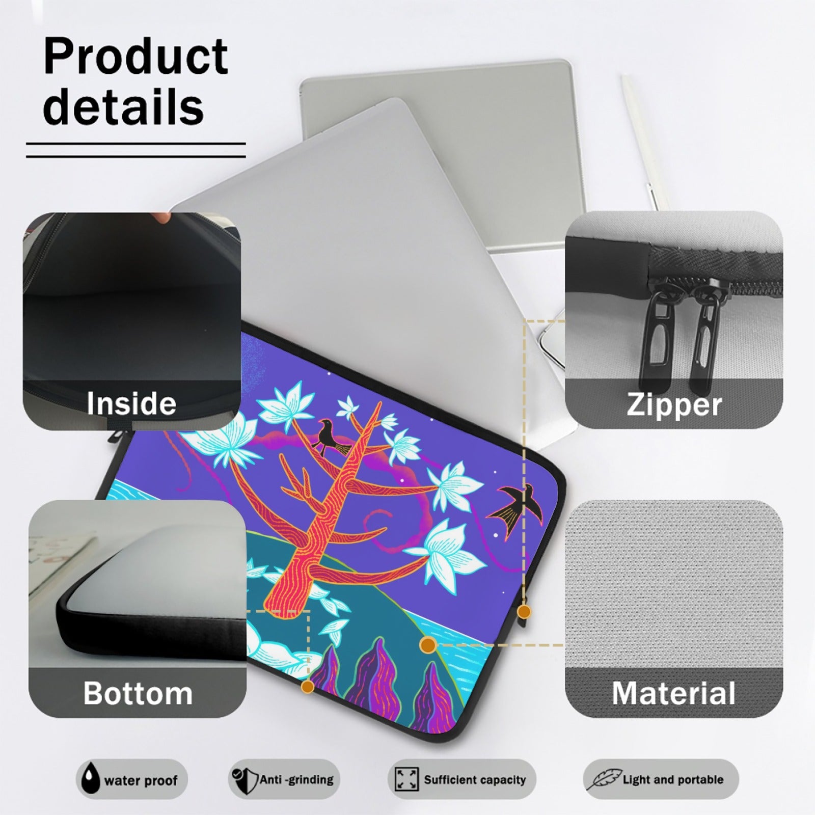 Laptop Magnolia Tree Sleeve (17-Inch)