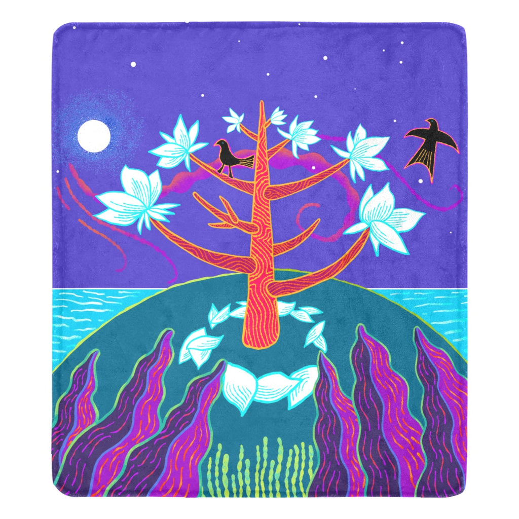 Magnolia Tree Ultra-Soft Micro Fleece Blanket 70''x80''