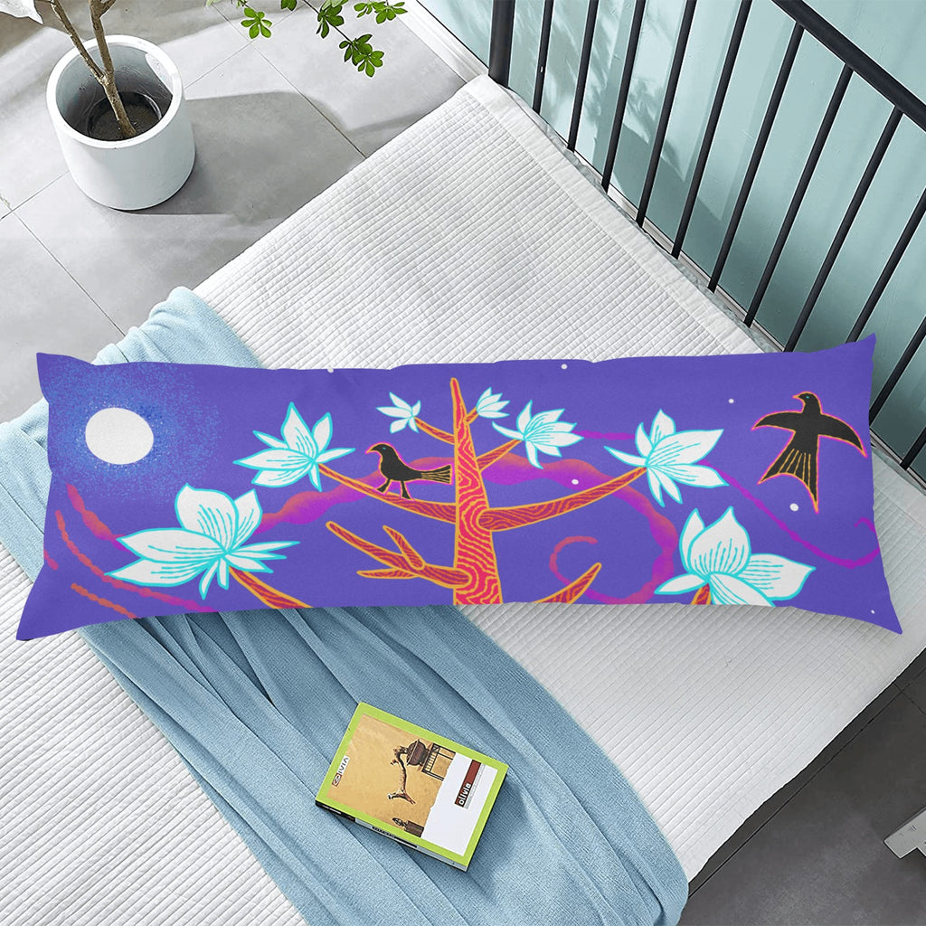 Magnolia Tree Body Pillow Case 20" x 54" (Two Sides)