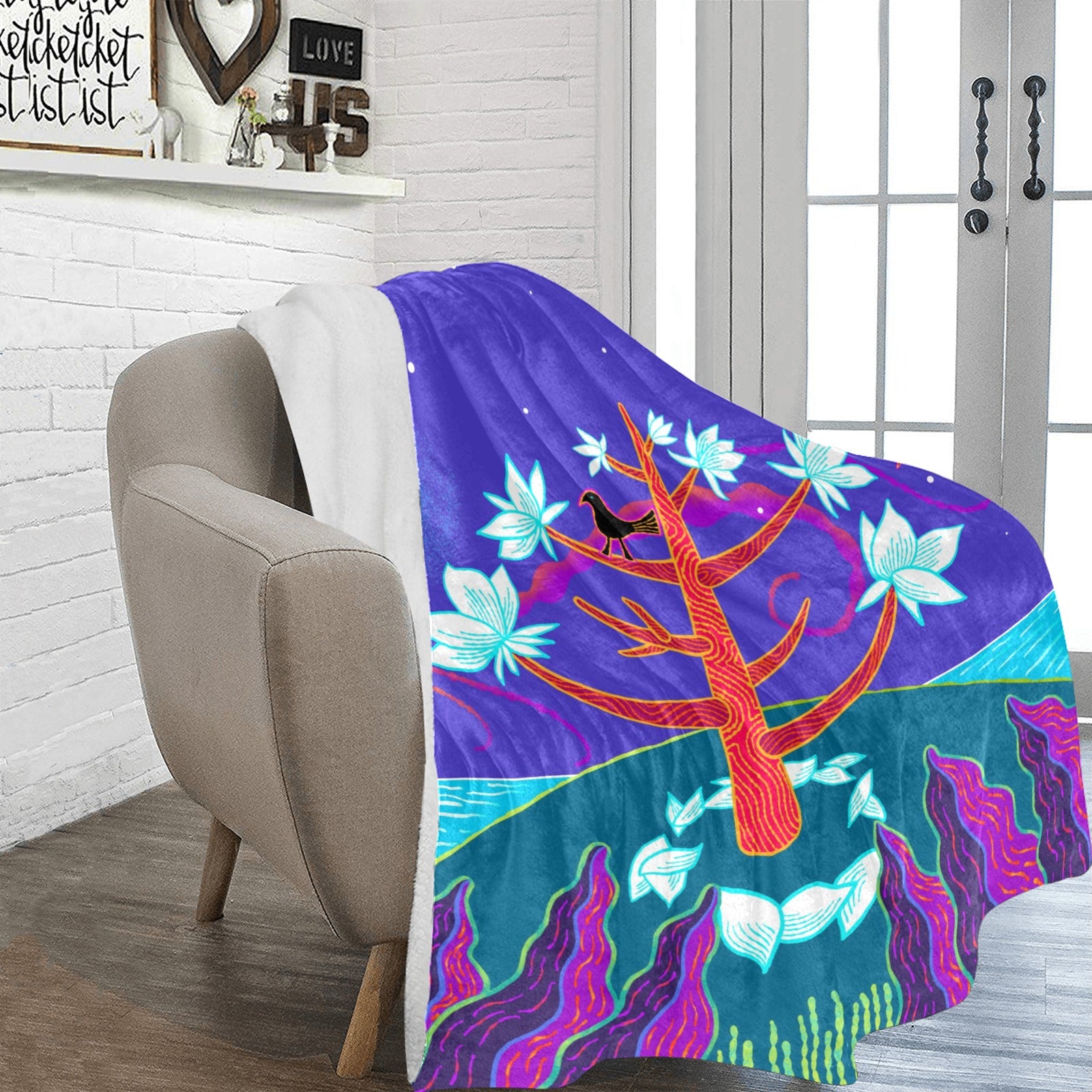 Magnolia Tree Ultra-Soft Micro Fleece Blanket 70''x80''