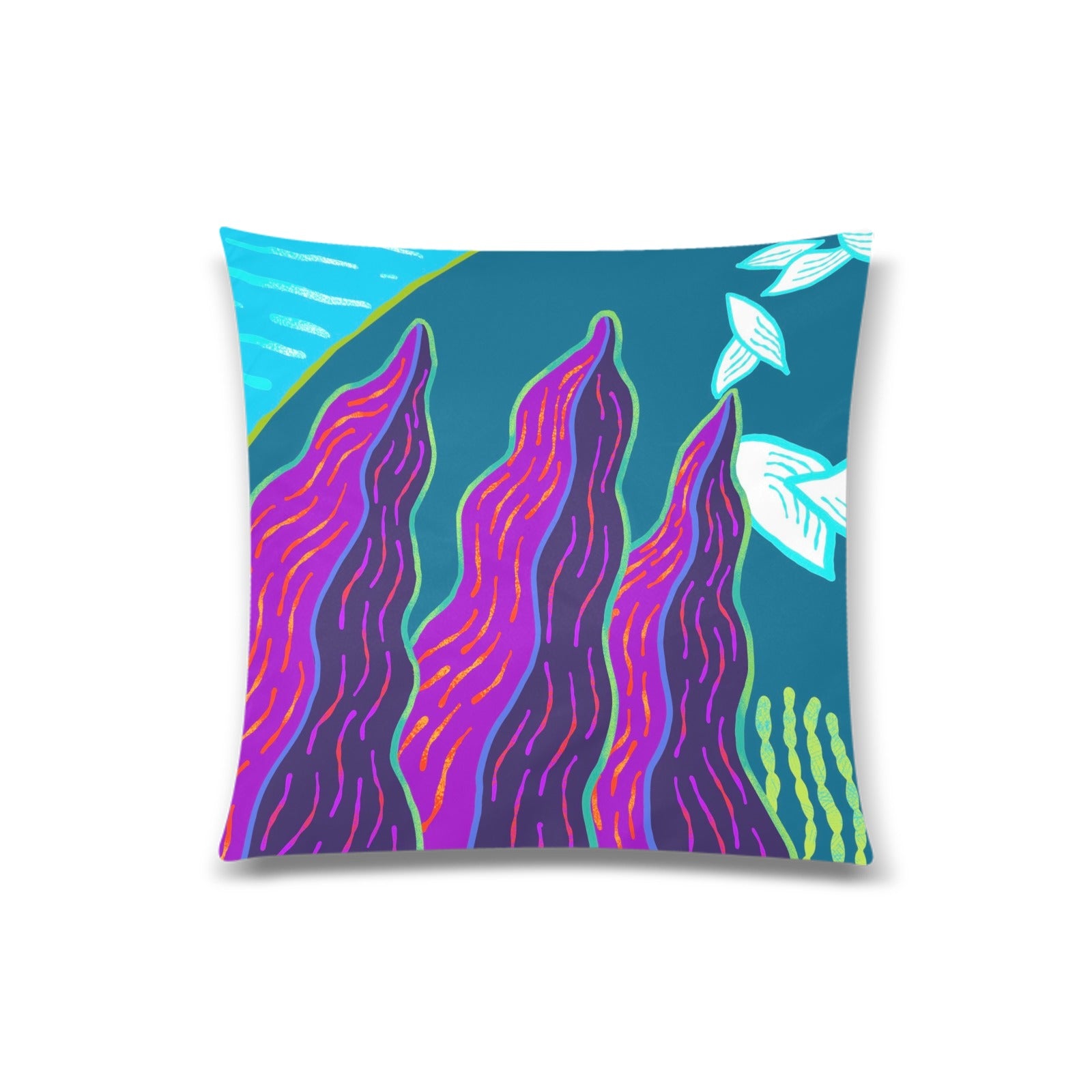 Botanical Custom Zippered Pillow Case 20"x20"(Twin Sides)